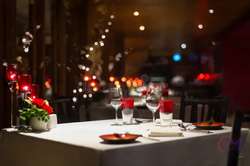 Candlelight Anniversary Dinner Setup