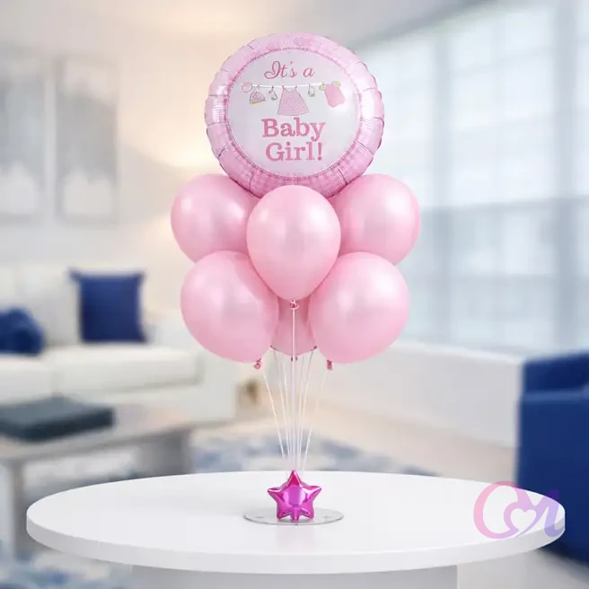 Baby Girl Balloon Bouquet