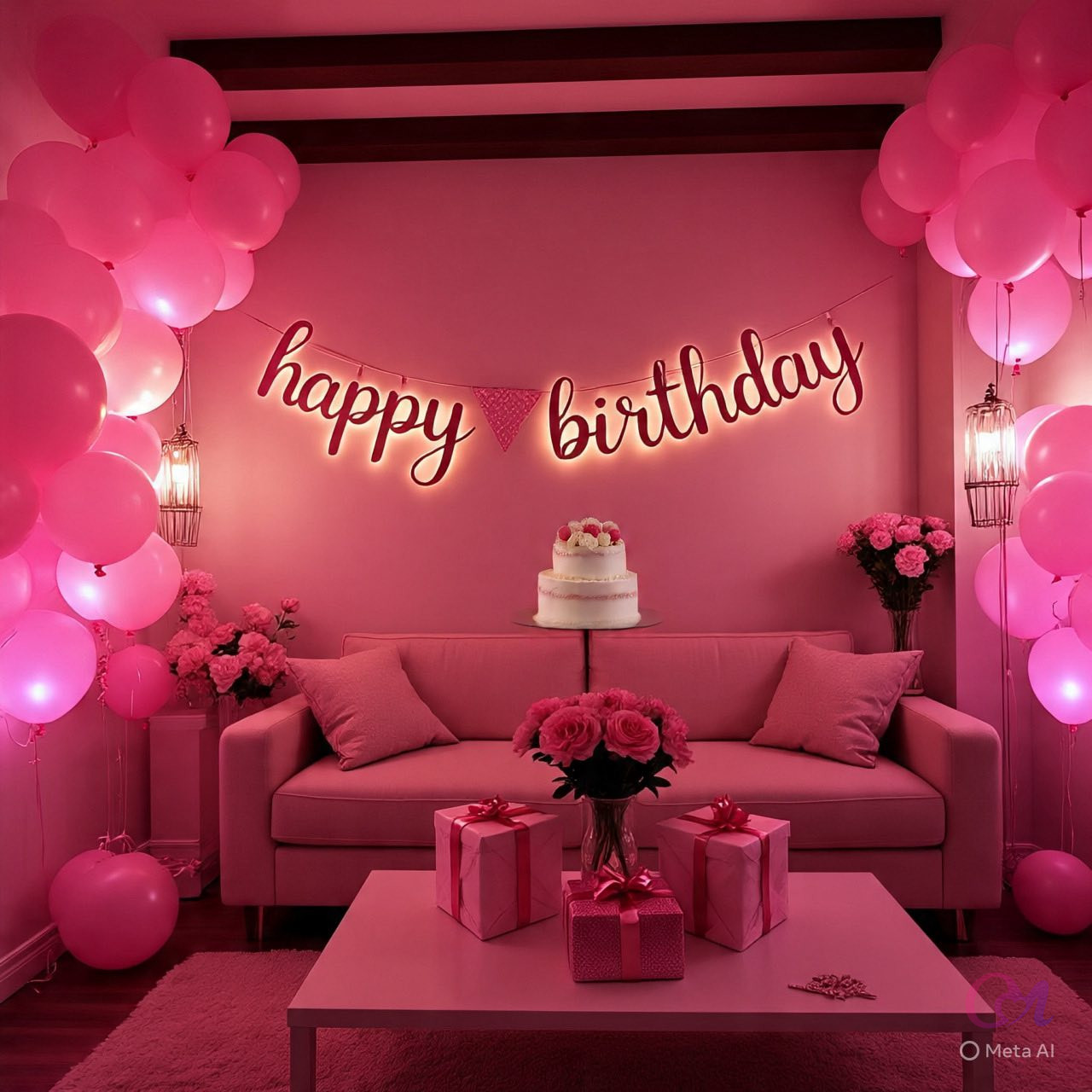 Pink Dream Birthday Setup