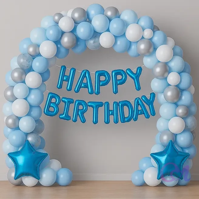 Frosted Blue Balloon Decor