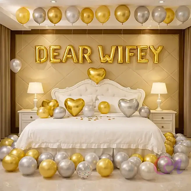 Wife Surprise Balloon Decor