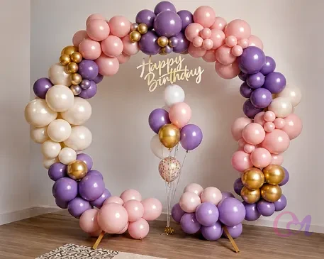 Pink - Green Themed Ring Setup Decor