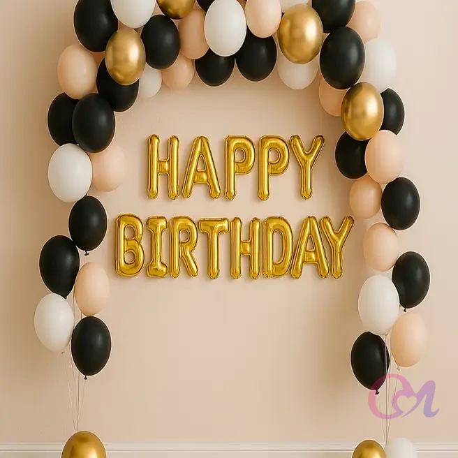 Classic Gold Birthday Celebration Balloon Decor image 2