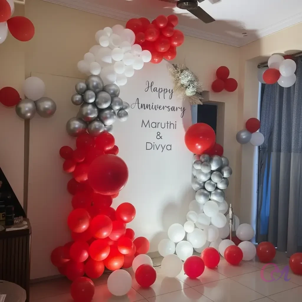 Happy Anniversary Backdrop Decoration image 2