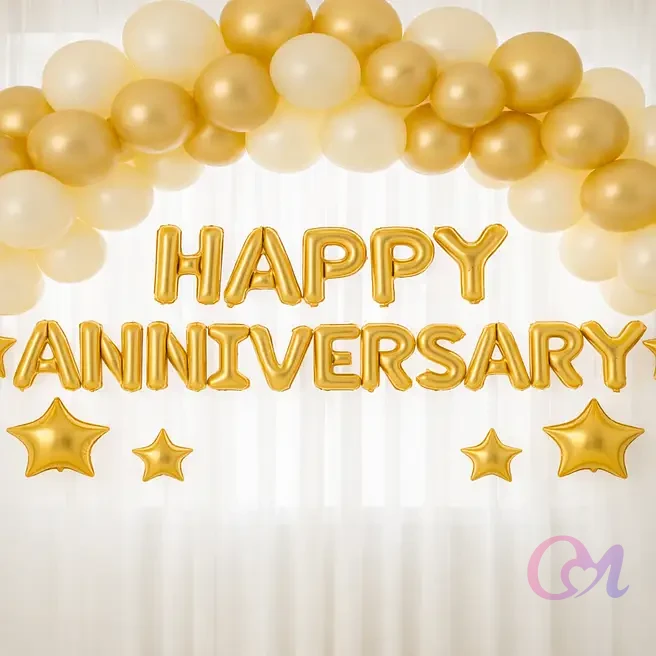 Golden Anniversary Balloon Decor image 2