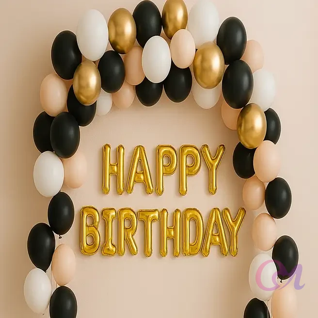 Classic Gold Birthday Celebration Balloon Decor image 3