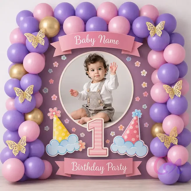 Customised Birthday Backdrop Decor image 2