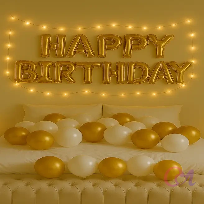 Warm Glow Birthday Celebration Balloon Decor image 2