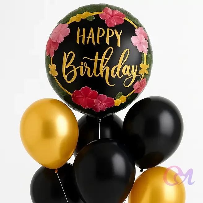 Modern Metallic Birthday Balloon Decor image 4