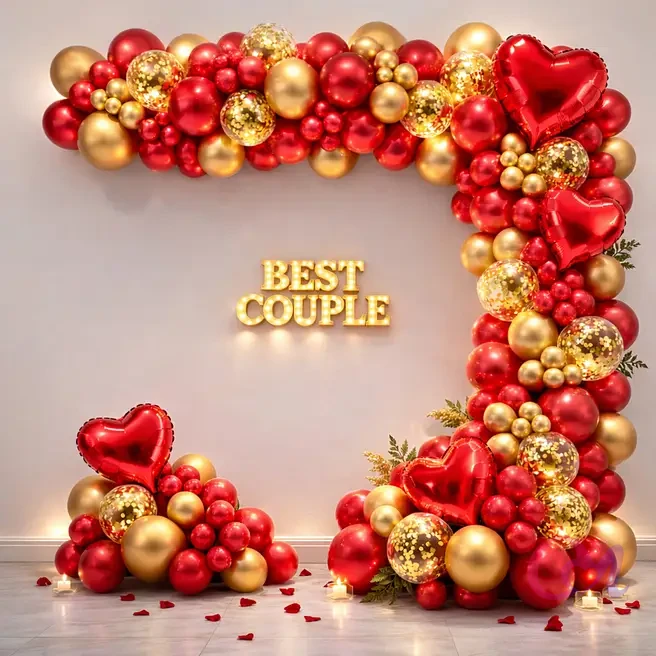 Red & Gold Anniversary Decoration image 3