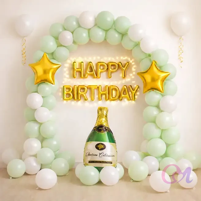 Champagne Theme Birthday Balloon Decor image 2