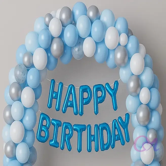 Frosted Blue Balloon Decor image 2