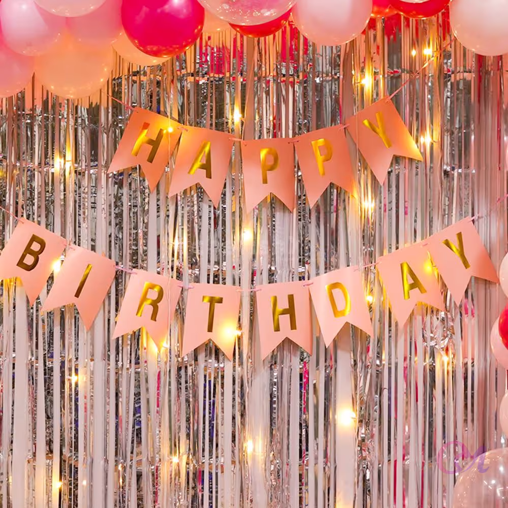 Pink and Silver Birthday Bliss Decor image 3