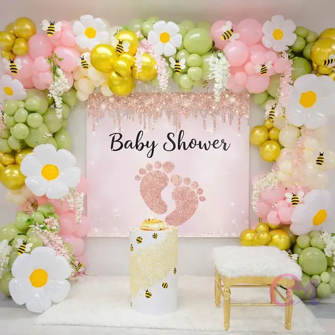 Bee & Daisy Baby Shower Balloon Decor