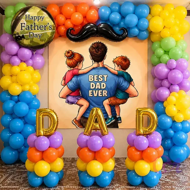 Best Dad Ever Backdrop Decoration